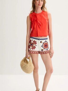 FARM Rio Marys Tiles Shorts Size Small MSRP $198